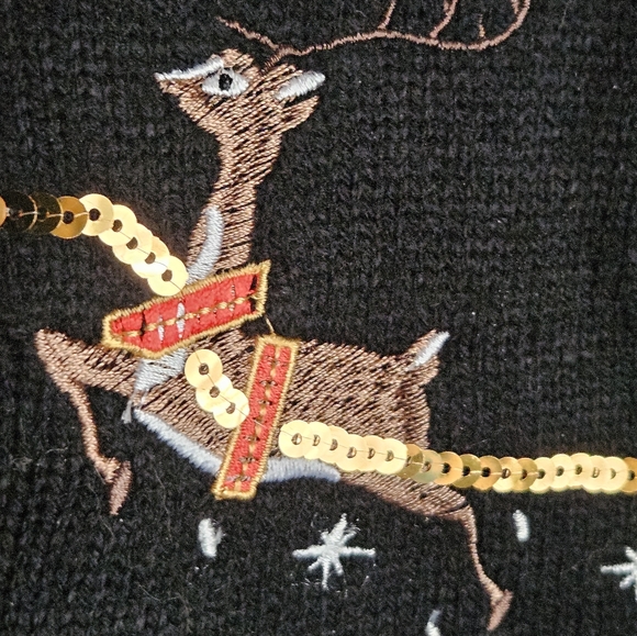 Karen Scott Christmas sweater size 2X lots of sparkling sequins - Picture 4 of 15